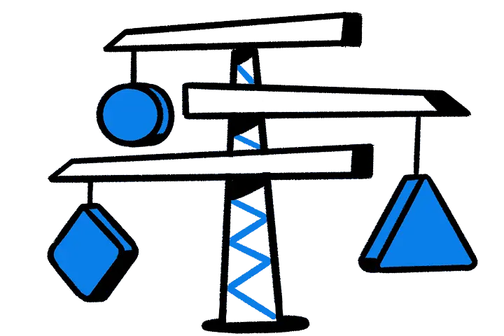 Ilustración de un andamio