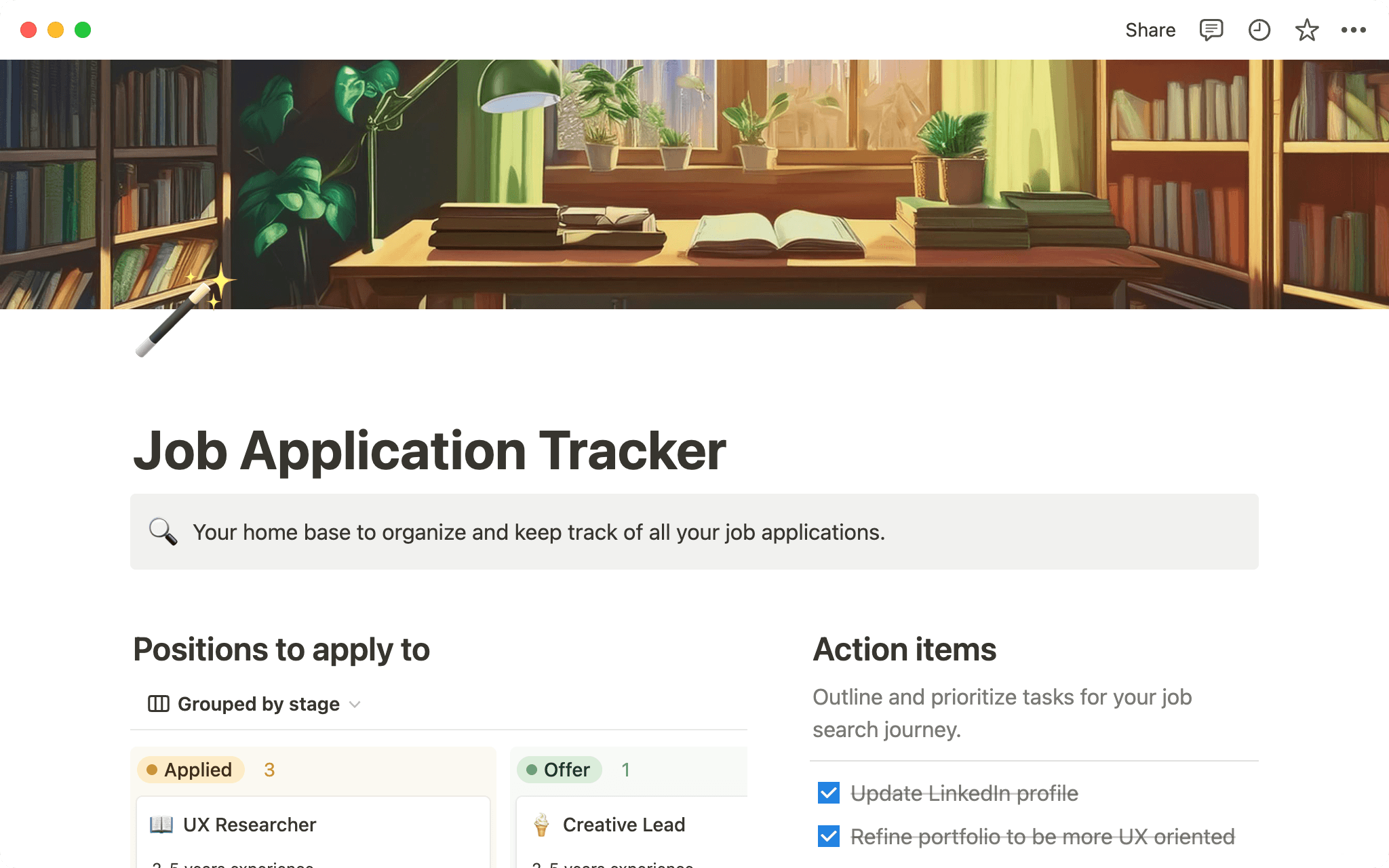 Prepárate y registra tu proceso de búsqueda de trabajo.