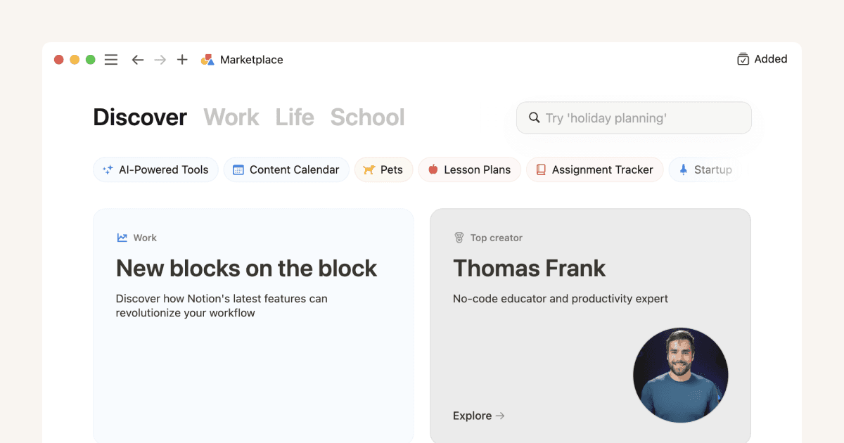 Primeros pasos como creador de plantillas en Marketplace