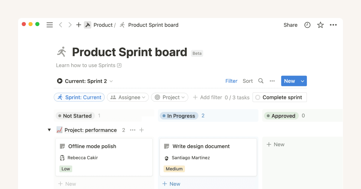 Cómo usan Notion los equipos de desarrollo y producto para planificar sprints