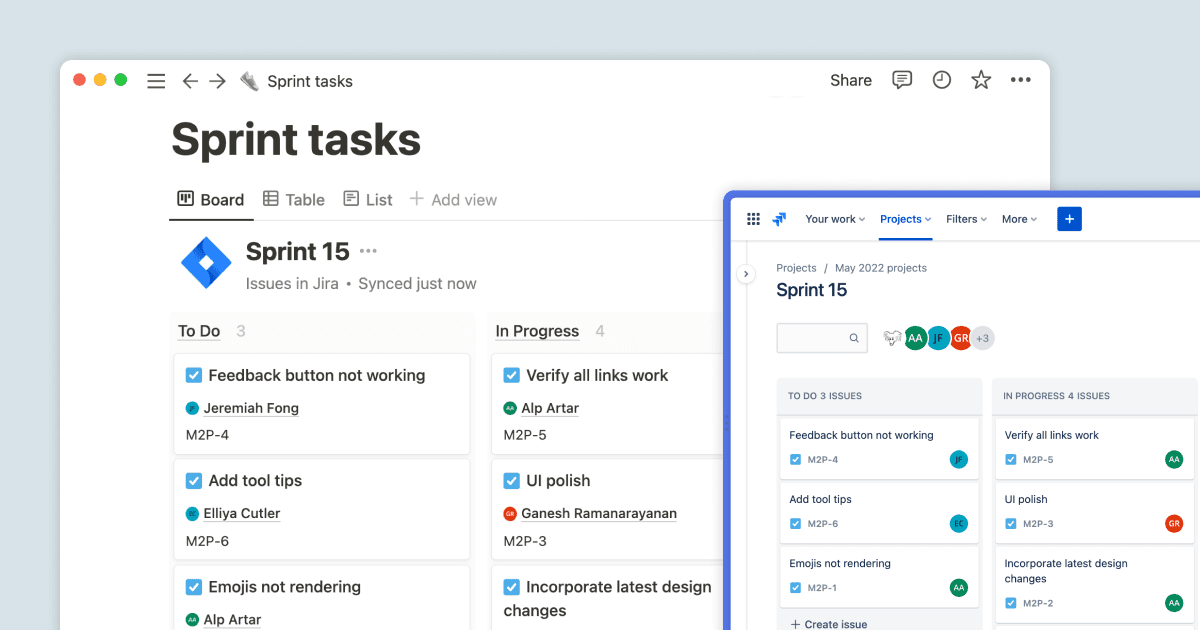 데이터베이스 동기화, 상태 속성 등이 업데이트된 Notion 2.17