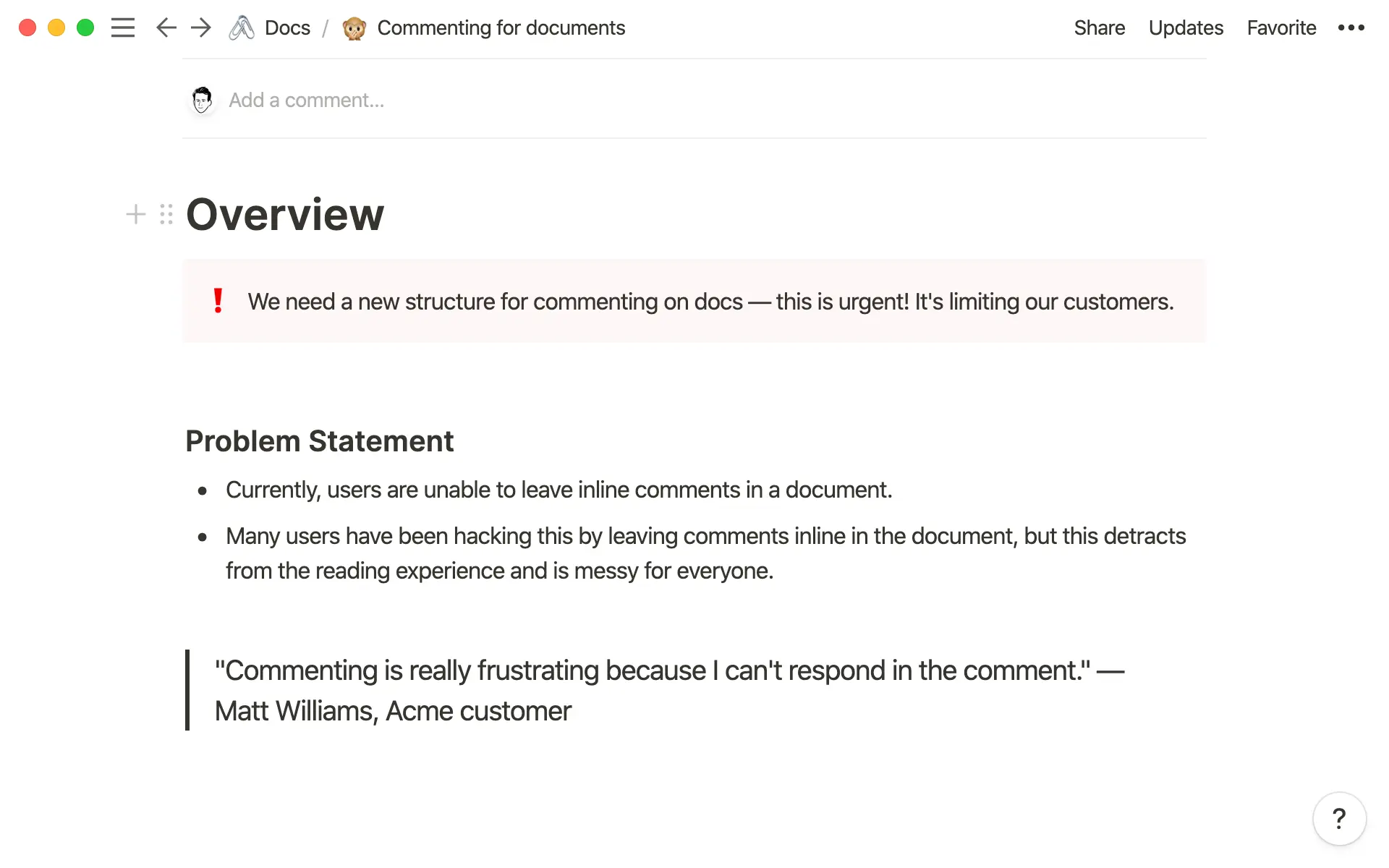Los destacados y las citas ayudan a la legibilidad de tus páginas de Notion y te permiten resaltar determinados bloques de texto.