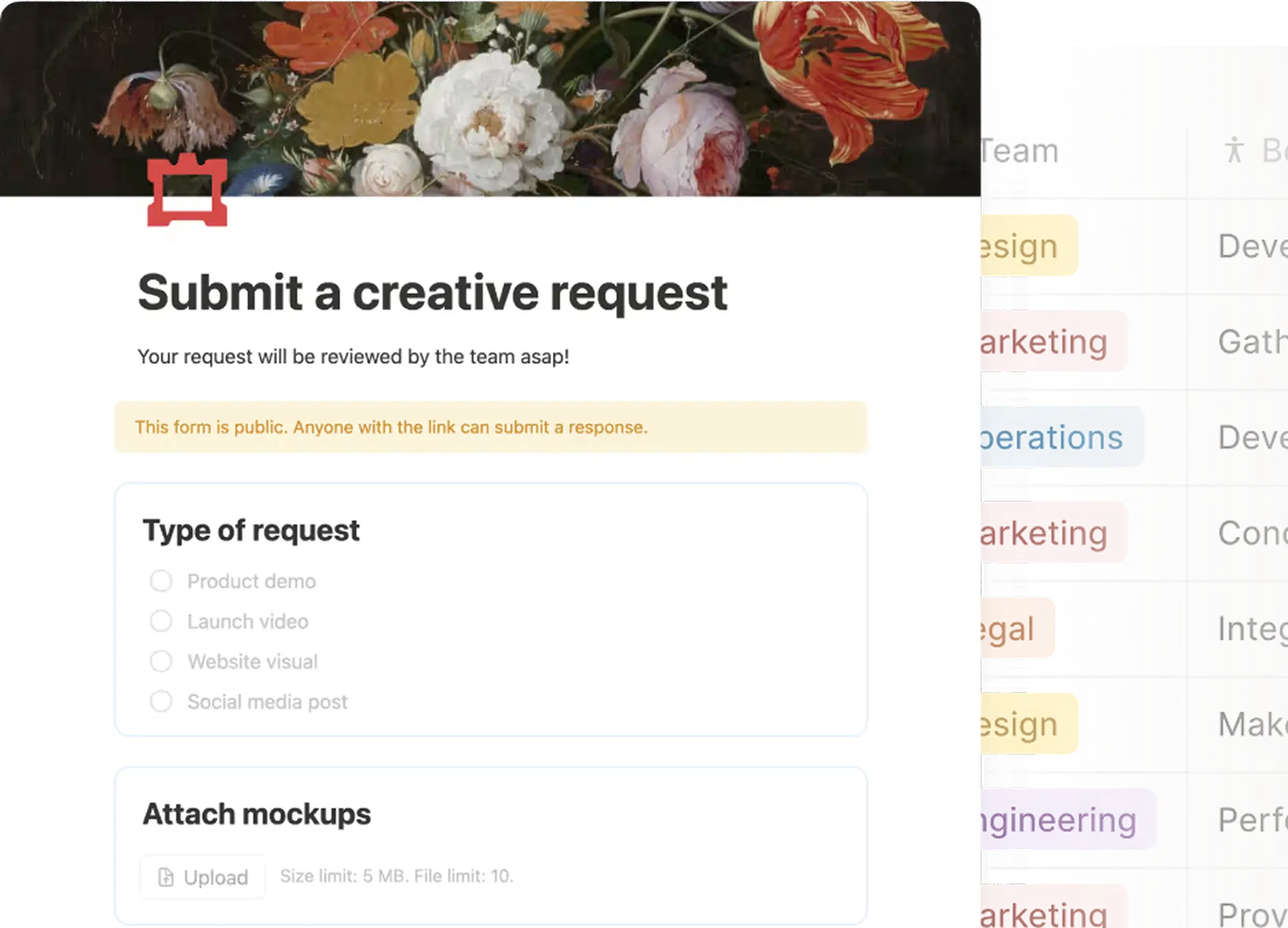 Formulario que reduce el número de tareas repetitivas como copiar y pegar