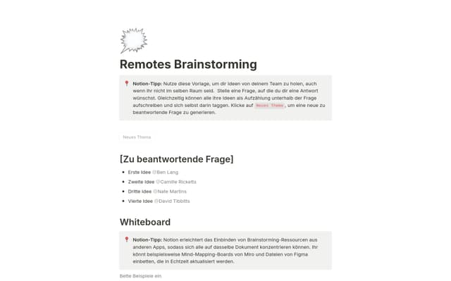 Remotes Brainstorming