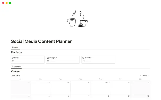 Social Media Content Planner