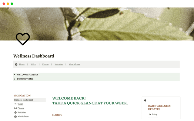 Wellness Dashboard